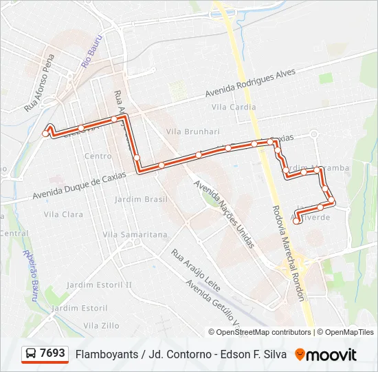 7693 Bus Line Map