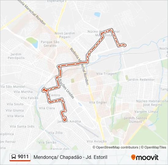 9011 Bus Line Map