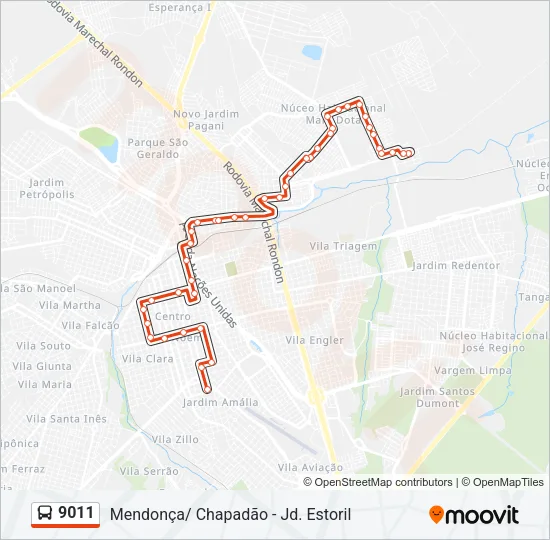 9011 Bus Line Map