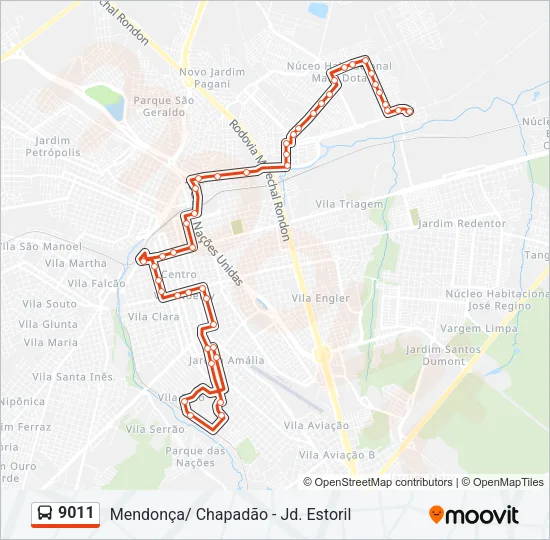 9011 Bus Line Map