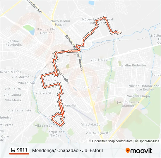 9011 Bus Line Map