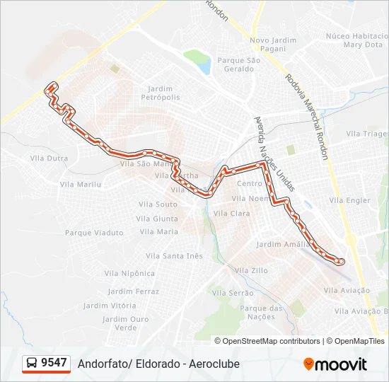 9547 Bus Line Map
