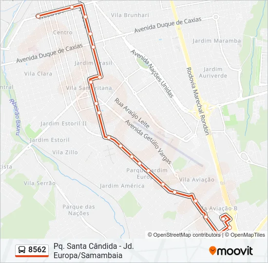 8562 Bus Line Map