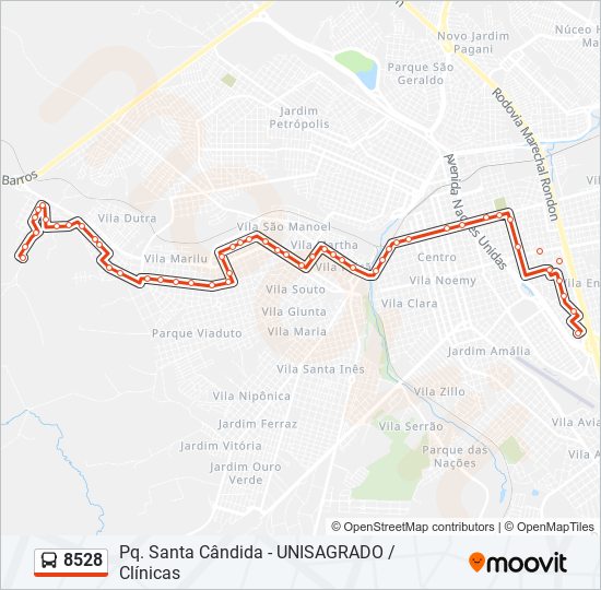 Rota da linha 6869: horários, paradas e mapas - Pq. Júlio Nóbrega