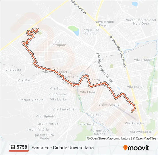 5758 Bus Line Map