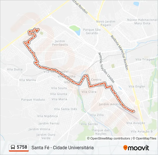 5758 Bus Line Map