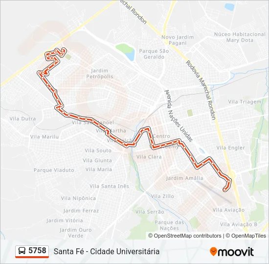 5758 Bus Line Map