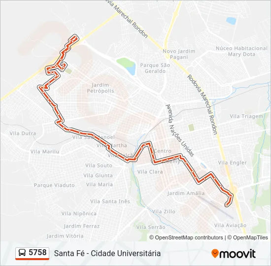 5758 Bus Line Map