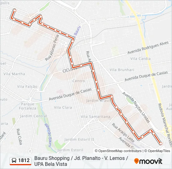 1812 Bus Line Map