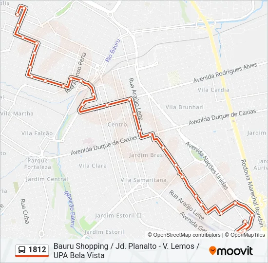 1812 Bus Line Map