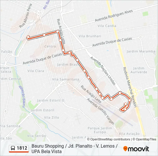 1812 Bus Line Map