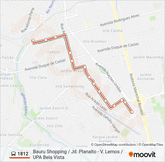 1812 Bus Line Map
