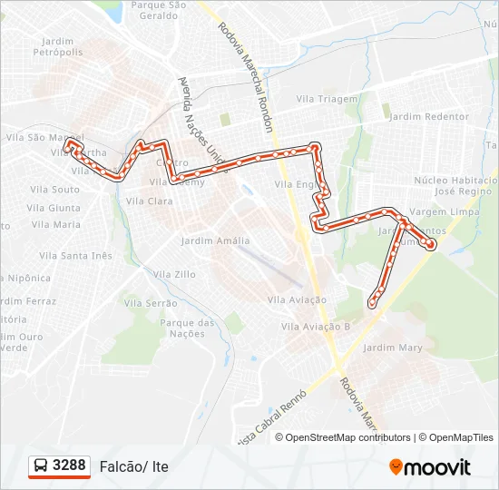 3288 Bus Line Map