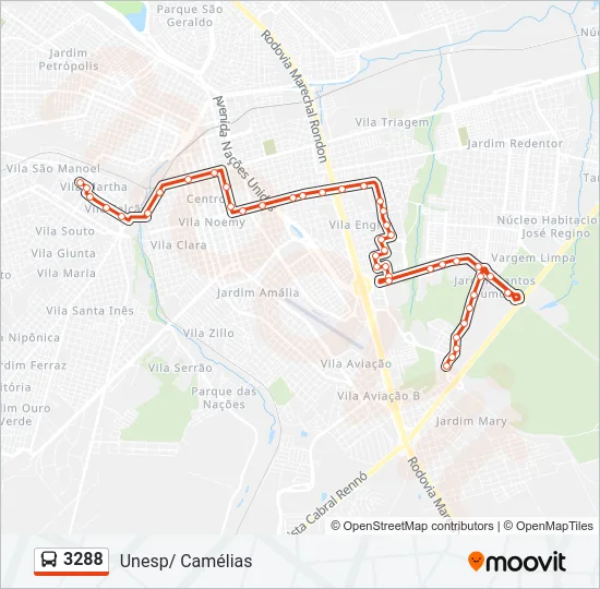 3288 Bus Line Map