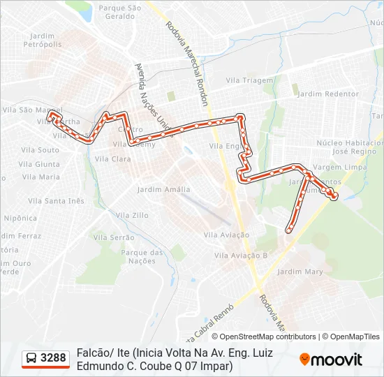 3288 Bus Line Map