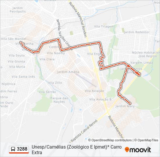 Mapa de 3288 de autobús