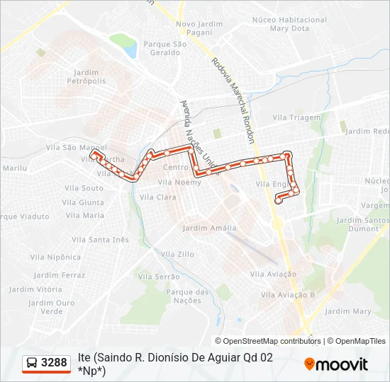 3288 Bus Line Map