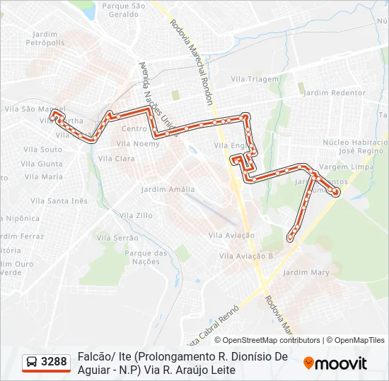 3288 Bus Line Map