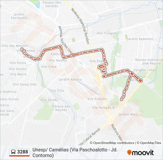 3288 Bus Line Map