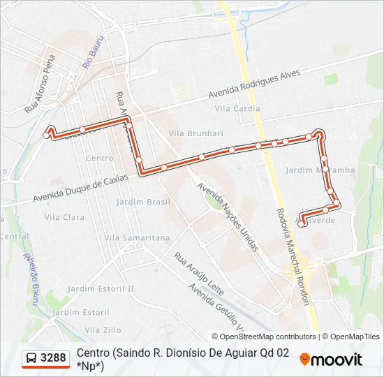 3288 Bus Line Map