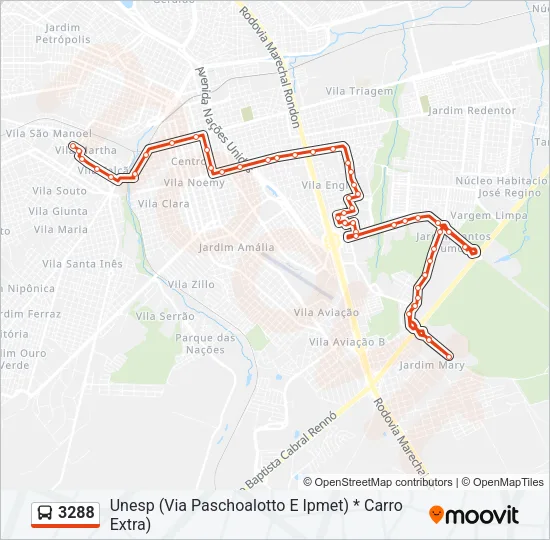 3288 Bus Line Map