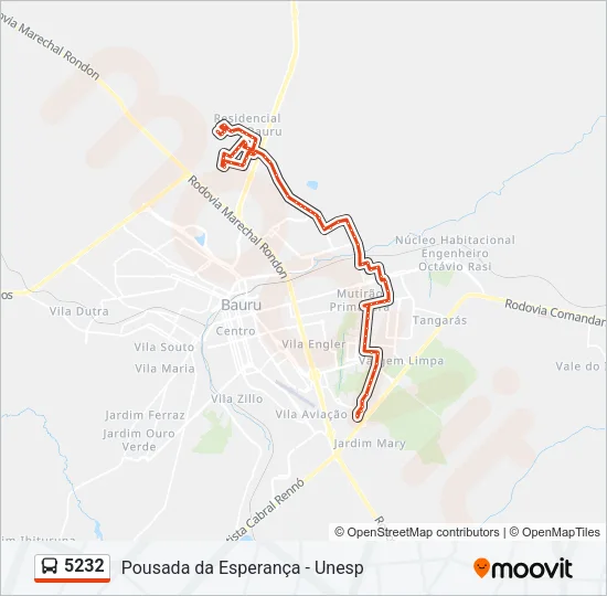 5232 Bus Line Map