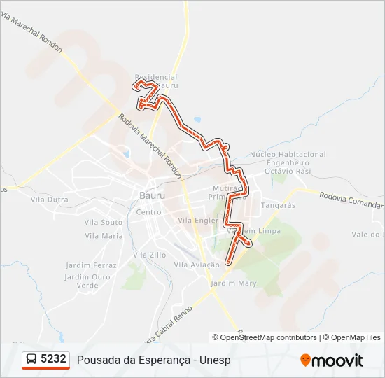 5232 Bus Line Map