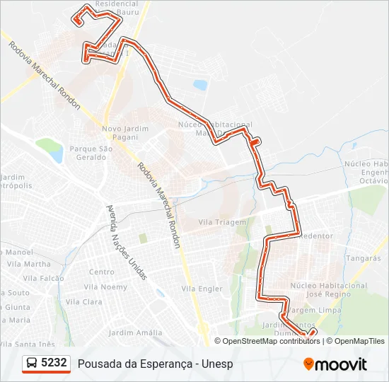 5232 Bus Line Map