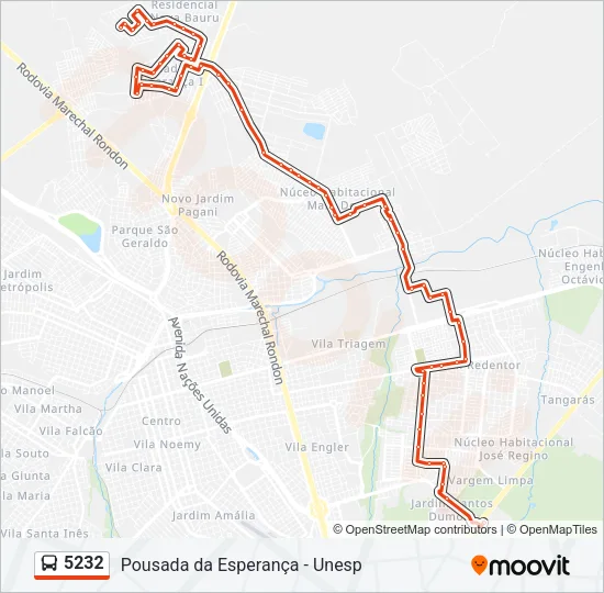 5232 Bus Line Map