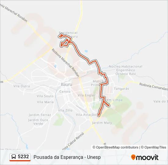 5232 Bus Line Map