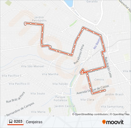 0203 Route: Schedules, Stops & Maps - Cerejeiras (Updated)