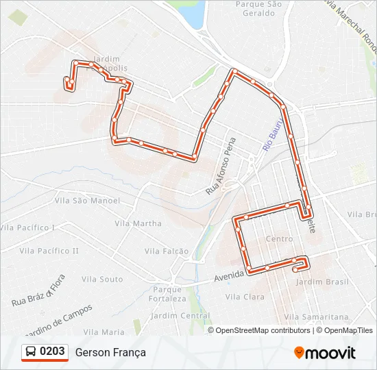 0203 Bus Line Map