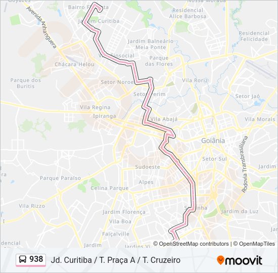 938 Bus Line Map