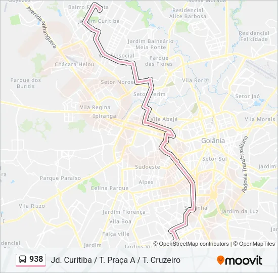 938 Bus Line Map