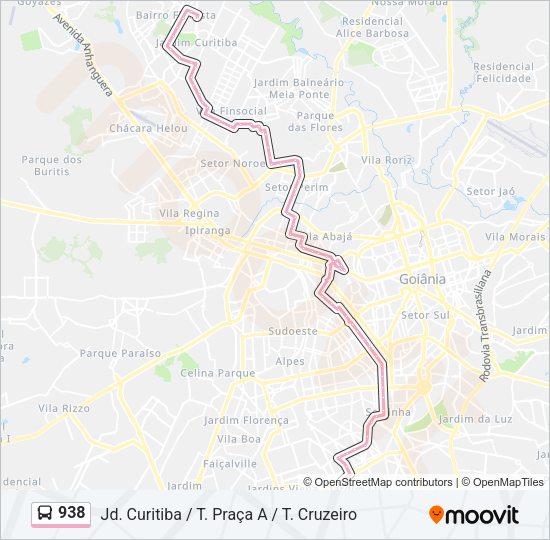 938 Bus Line Map