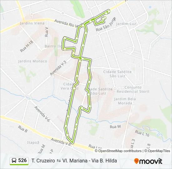 526 Bus Line Map