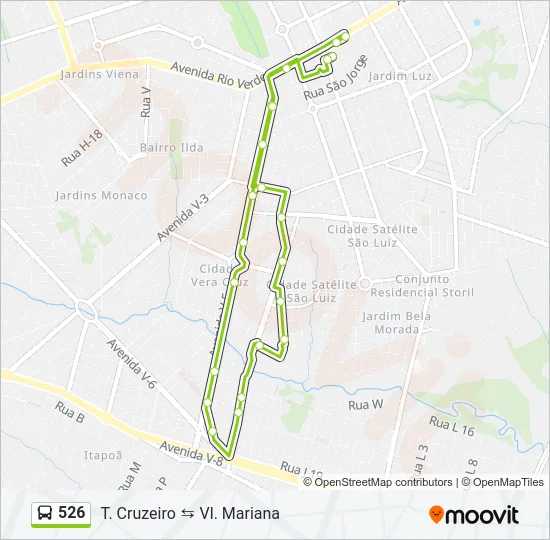 526 Bus Line Map