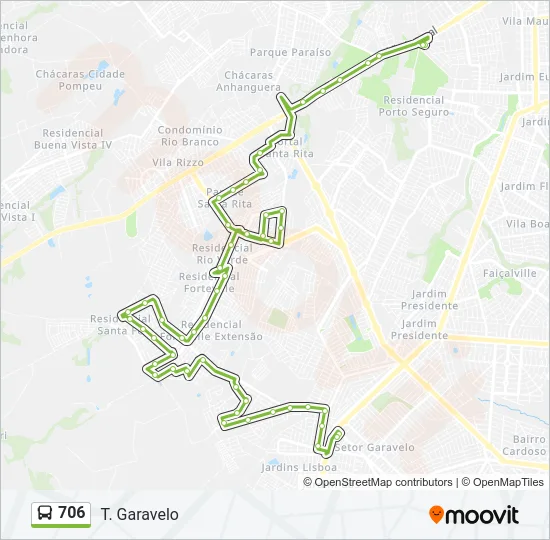 706 Bus Line Map