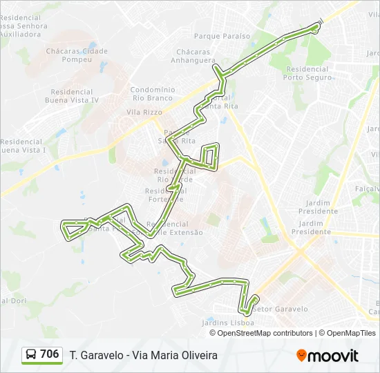 706 Bus Line Map