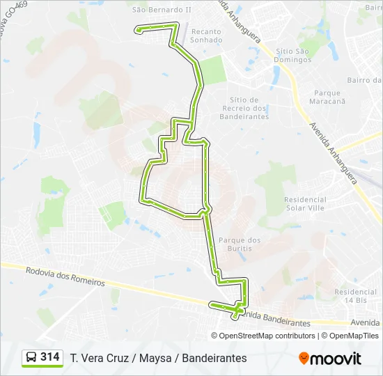 314 Bus Line Map