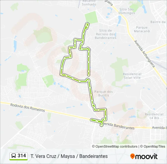 314 Bus Line Map