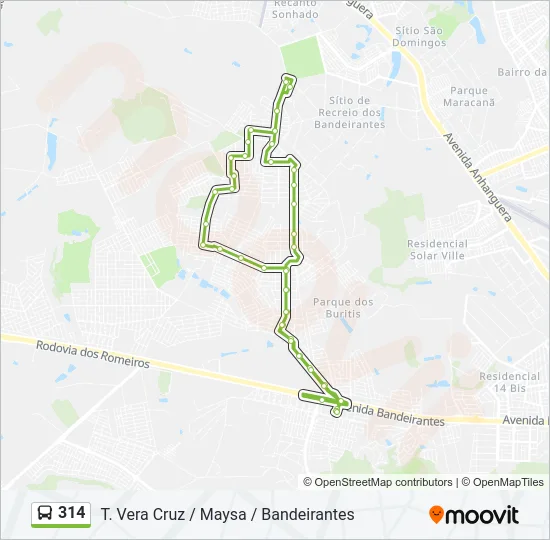 314 Bus Line Map