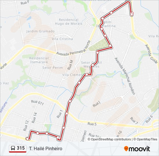 315 Bus Line Map