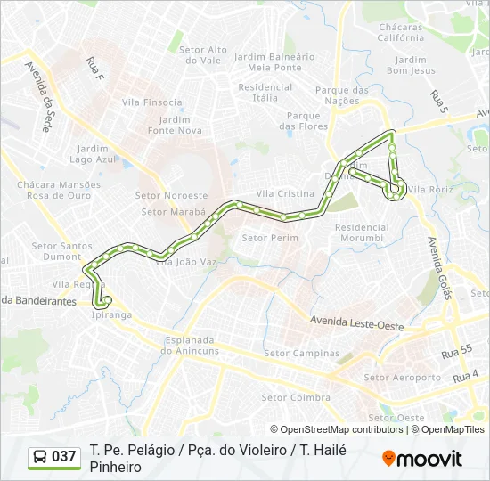 037 Bus Line Map