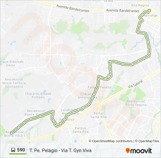 590 Bus Line Map