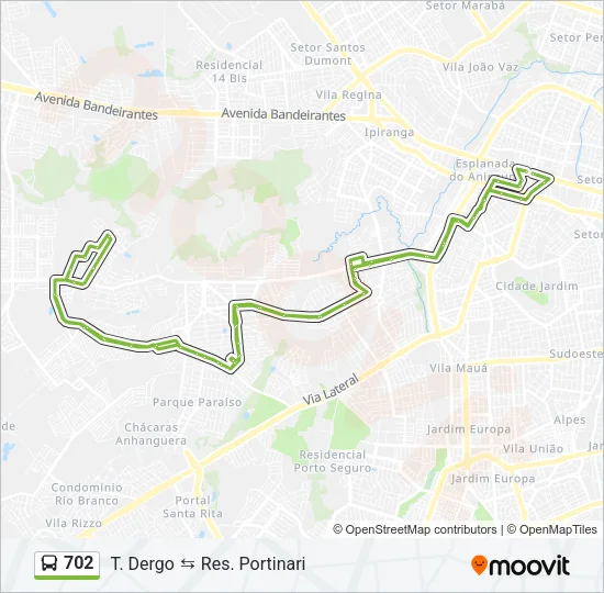 702 Bus Line Map