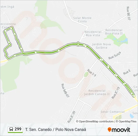 299 Bus Line Map