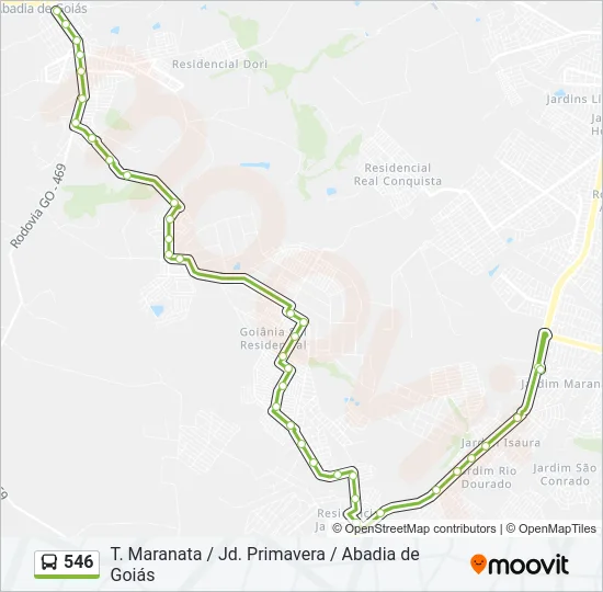 546 Bus Line Map