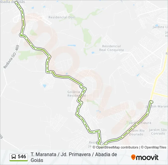 546 Bus Line Map