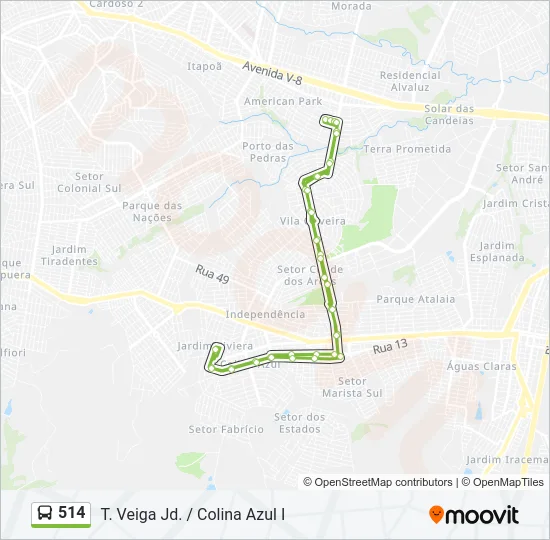 514 Bus Line Map